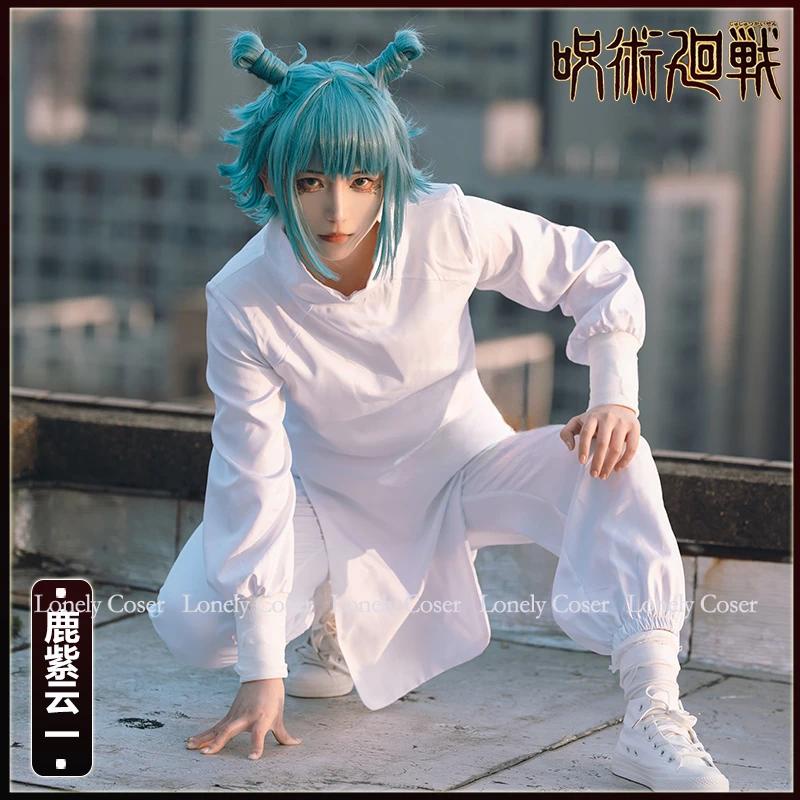 Anime Jujutsu Kaisen Kashimo Hajime Cosplay Costume White Uniforms