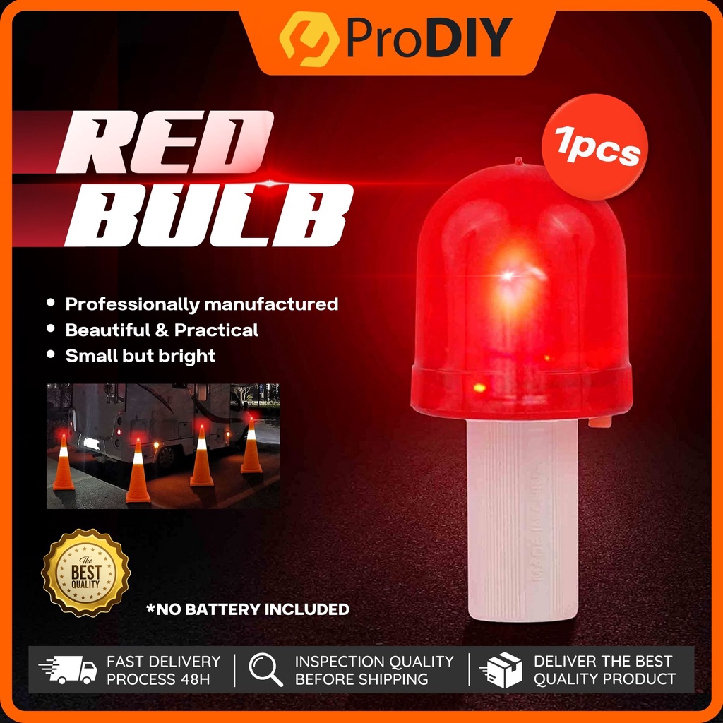 1pcs Ultra Bright LED Safety Red Flashing Light Hazard Road Block Lamp