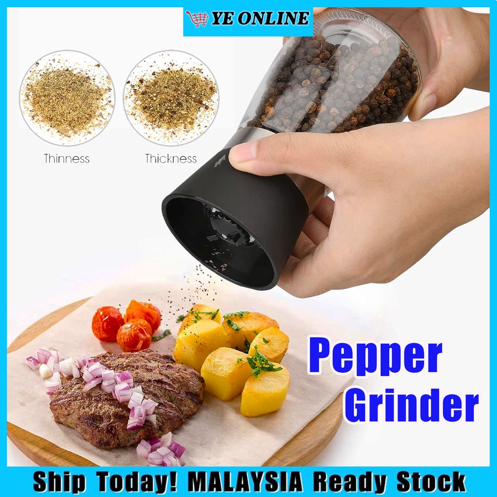 Manual Pepper Grinder Bottle Condiment Bottle Grinder Black Pepper