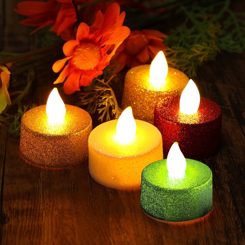 Heart Round LED Candle Lights / Romantic Flameless Night Lamp / Battery ...