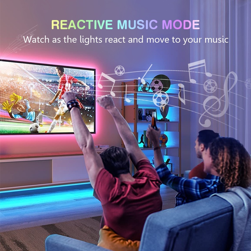 TV LED Backlights RGBIC Wi-Fi TV Backlights for 21-65 Inch TV Works ...