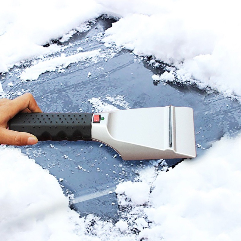 Heated Electric Auto Windshield Ice Scraper Flashlight Snow Melter