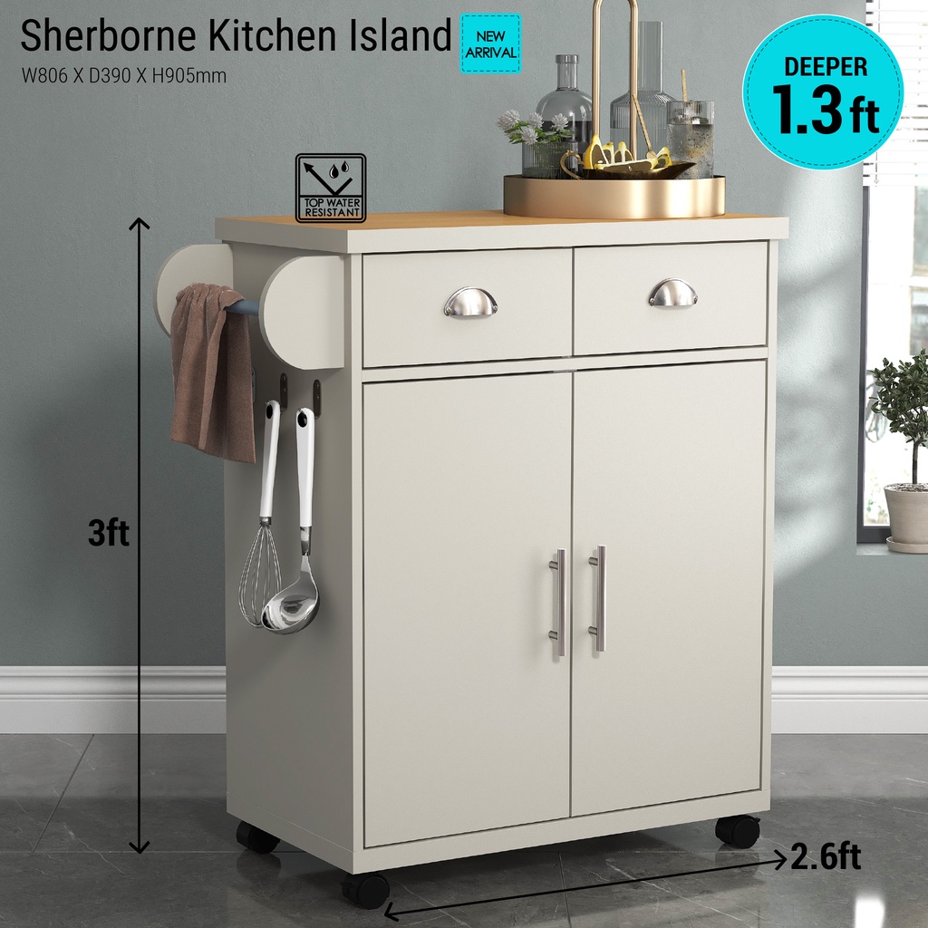Tomato Home Sherbourne Limited Edition Kitchen Island 2.6ft Kitchen