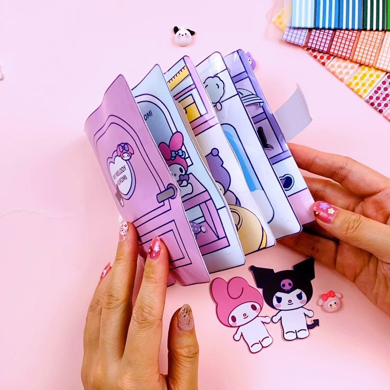 Diy Quiet Book Sanrio Book Educational Kuromi Homemade Book cinnamorll ...