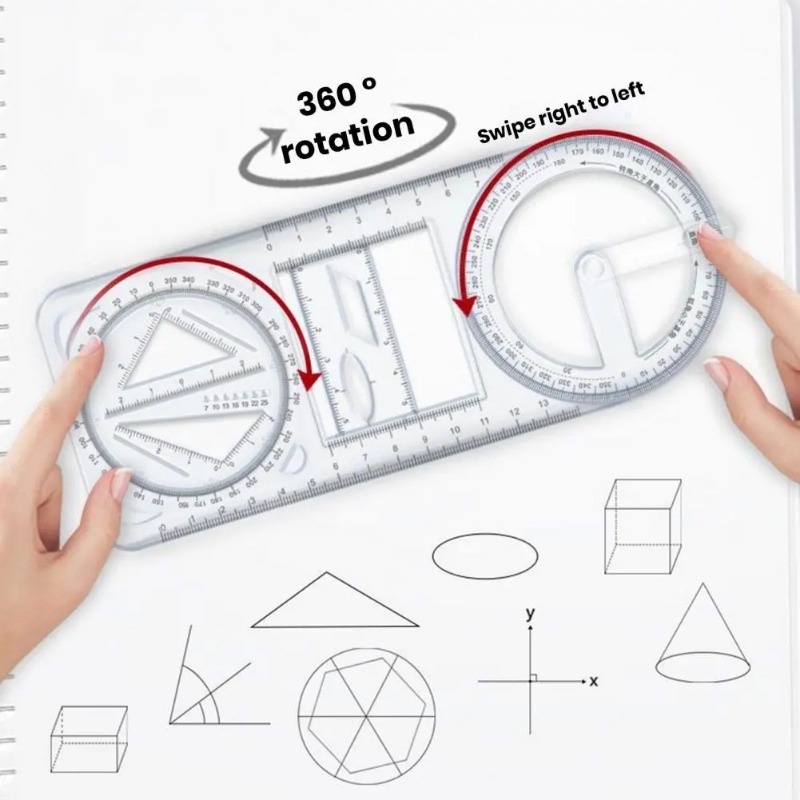 Transparent Multifunctional Drawing Ruler / Creative Fast Drawing ...
