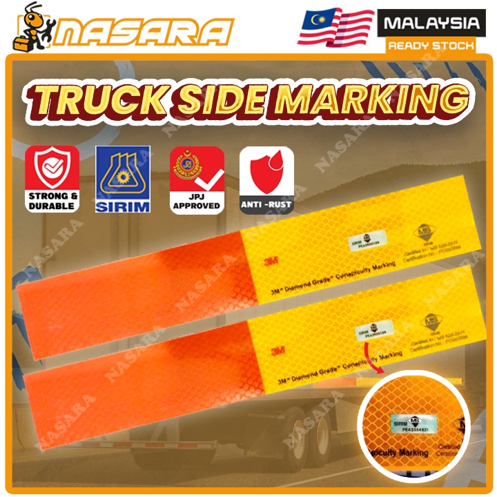 Nasara 1 Pair 5 Pairs Original 3m Diamond Grade Side Marking Lorry