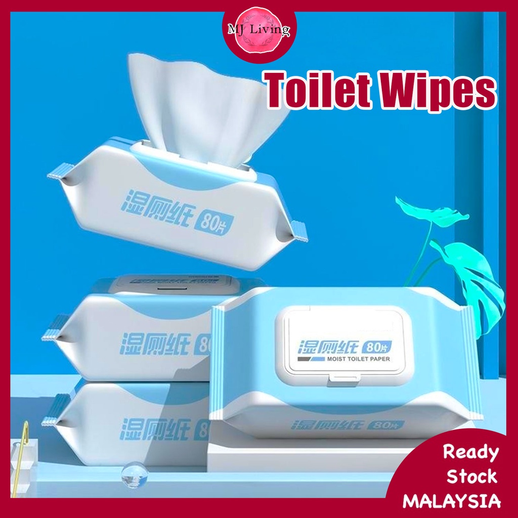 80Pcs Wet Toilet Paper Non Alcohol Baby Wipes Baby Wet Tissue