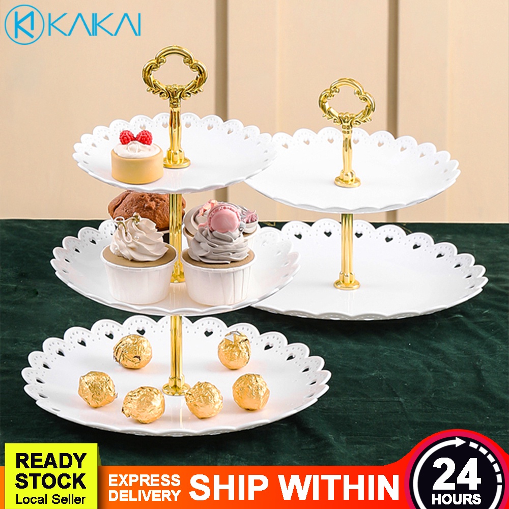 🔥 NON TOXIC 🔥 3 Layer Cake Stand Pastry Dessert Tray Buffet Cupcake ...