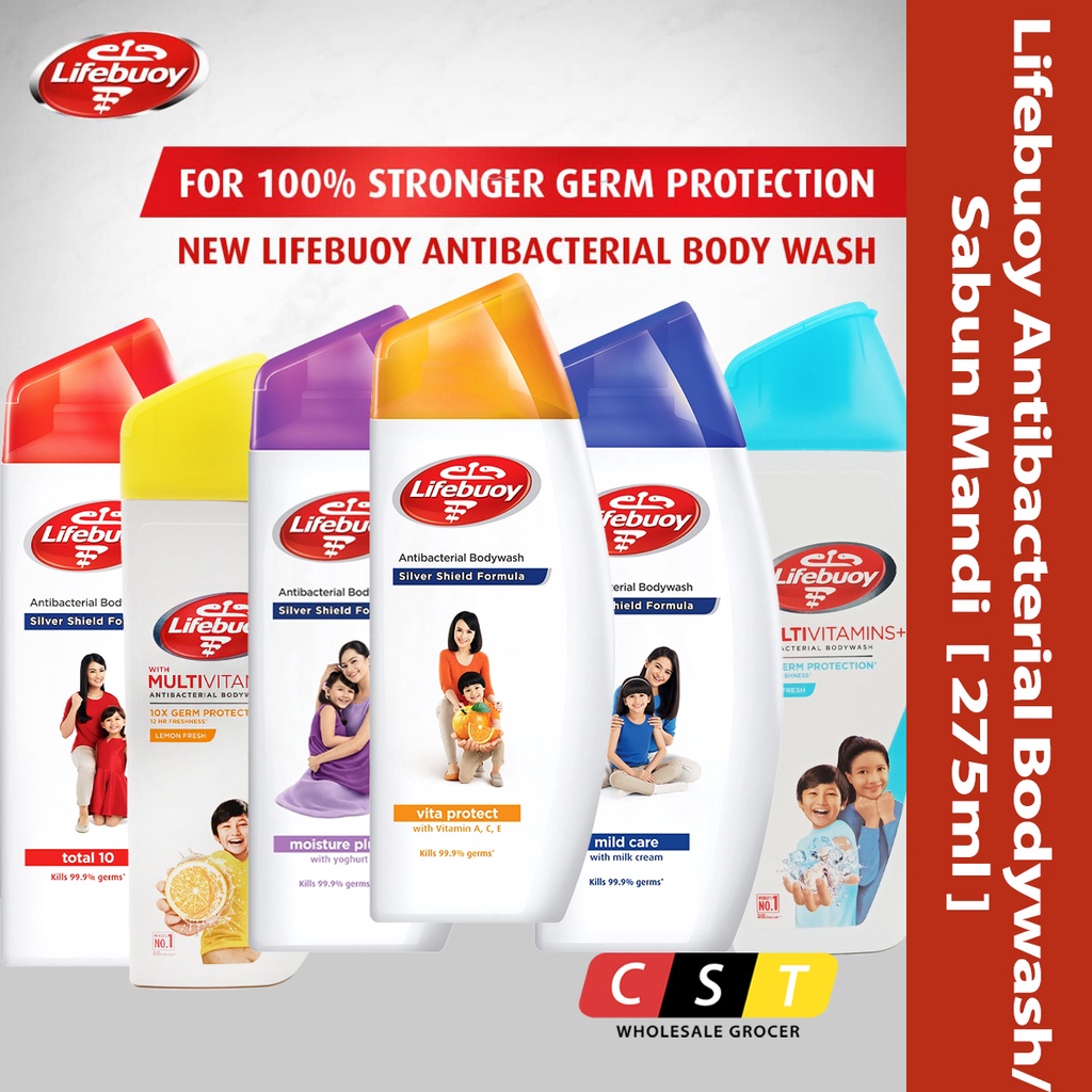 Lifebuoy Antibacterial Body Wash / Sabun Mandi [275ml] (Kills 99.9