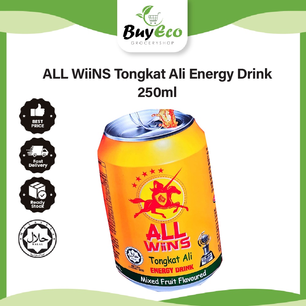 All Wiins Tongkat Ali Energy Drink (Mixed Fruit Flavoured) 250ml