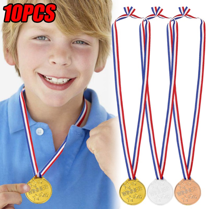 12pcs Kids Medals, Metal Medal Gold Silver Bronze Medal Kids Adult Sports Day Prizes, Gymnastics