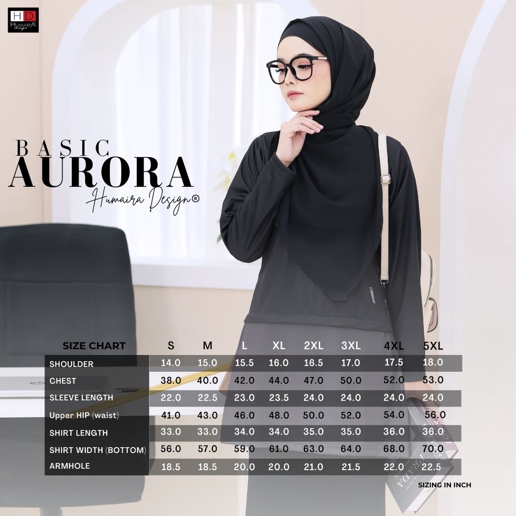 T shirt Jersey Humaira Basic Aurora (Plain) | Shopee Malaysia