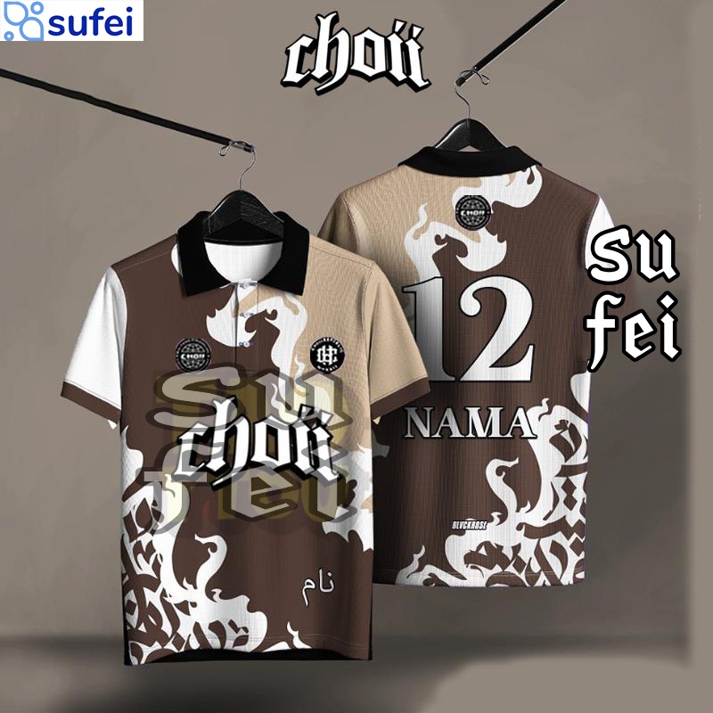 Free custom name and number)2024 Choii Baju Tshirt Lelaki Thailand Viral  Custom Jersey Ootd Collar Blvckroseapparel Polo Shirt Stand Collar Plus  Size Men Women