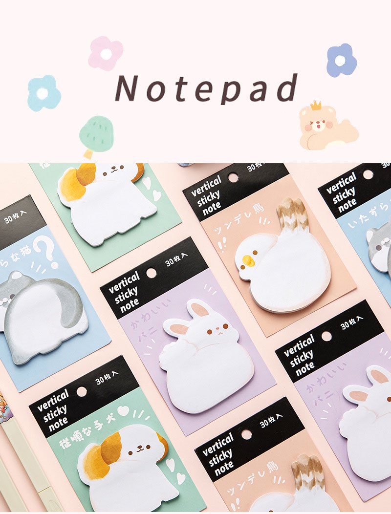 Creative Cartoon Sticky Notes Cute Animal Memo Note Notepad Student ...