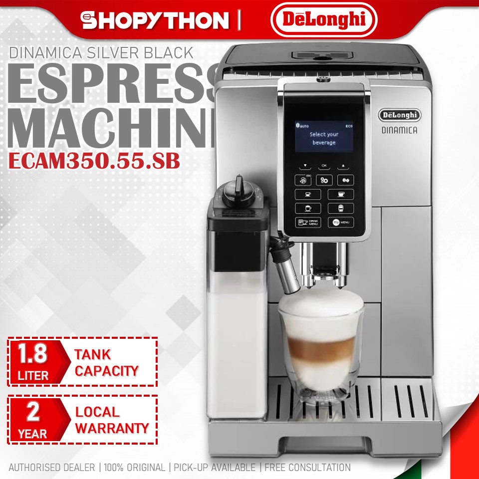 DELONGHI Dinamica Silver Black ECAM350.55.SB (1.8L/1450W) Fully