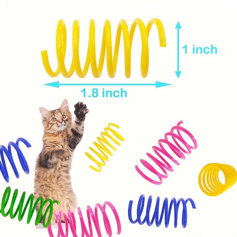 Cat Spring Toys 4pcs Cat Spring Toys for Indoor Cats to Kill Time and ...