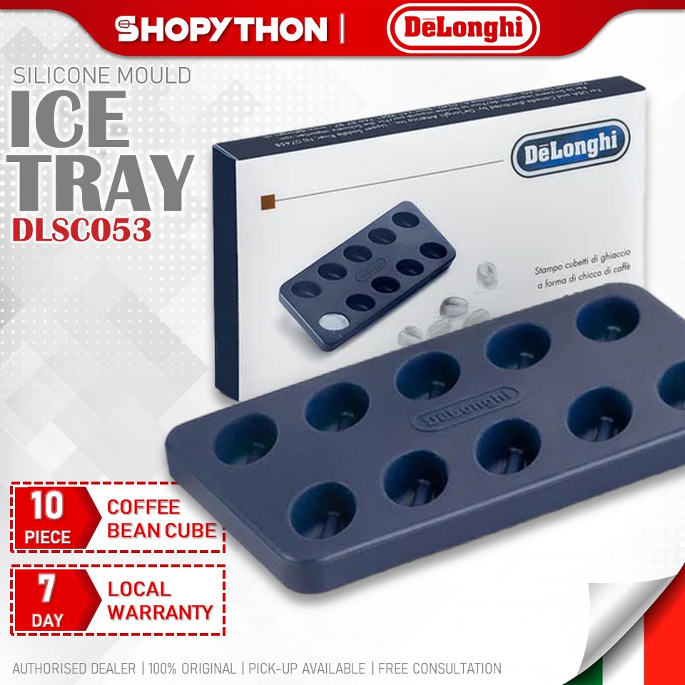 DELONGHI Ice Tray DLSC053 Silicone Mould Cube Maker Coffee Bean Shaped Mold Bucket Accessory Ais Batu Barista Over Drip