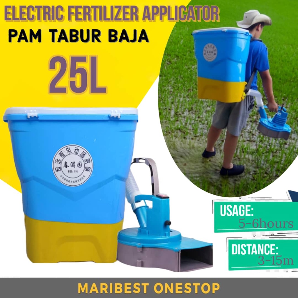 Alat Pertanian Electric Fertilizer Spreader Automatic Applicator Garden