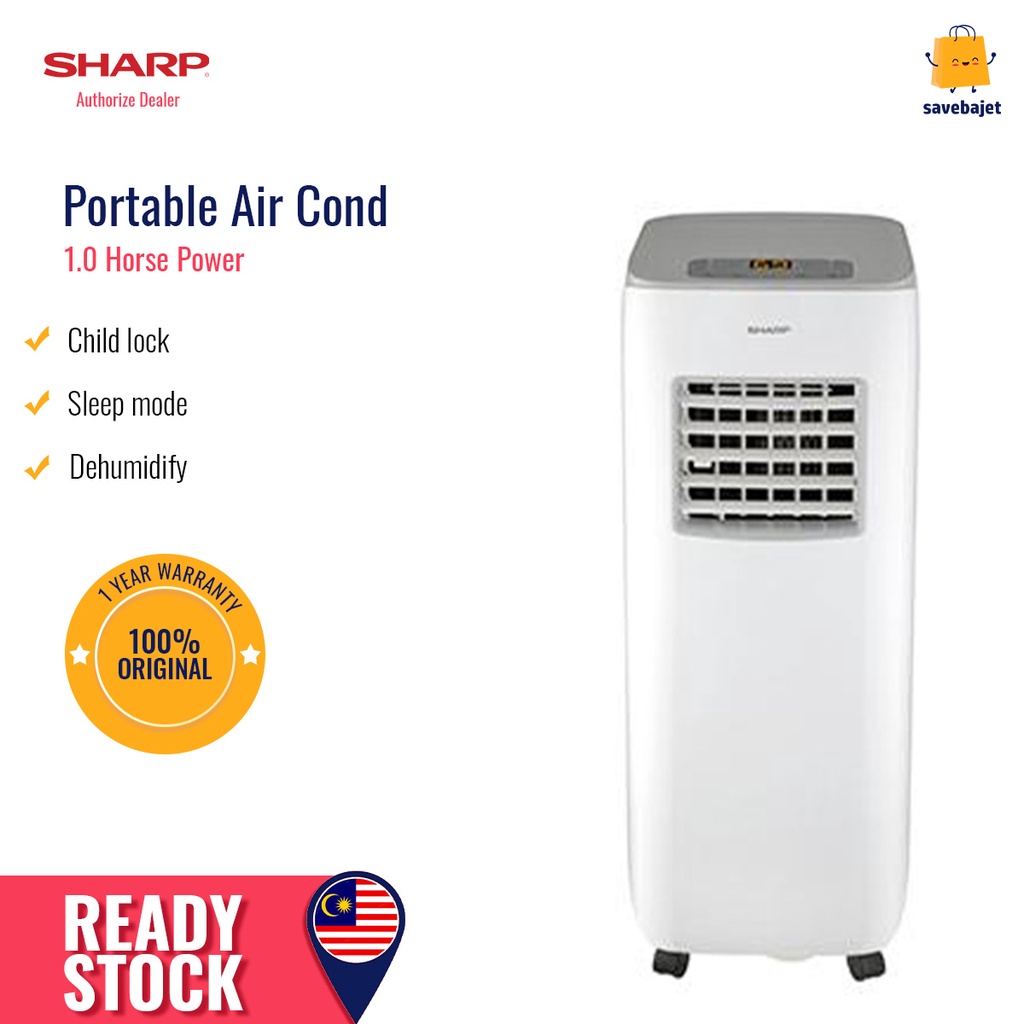 SHARP Portable Air Conditioner R32 (1.0HP) CV-H10YD | Shopee Malaysia