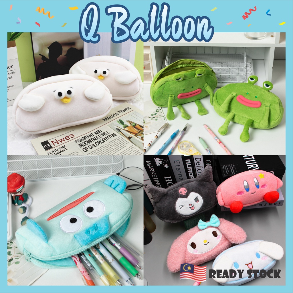 Pink Rainbow Plush Pencil Case