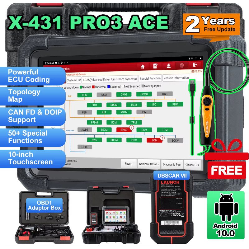 2025 new LAUNCH X431 PRO3 ACE Car Diagnostic Tool Key Programming ADAS ...