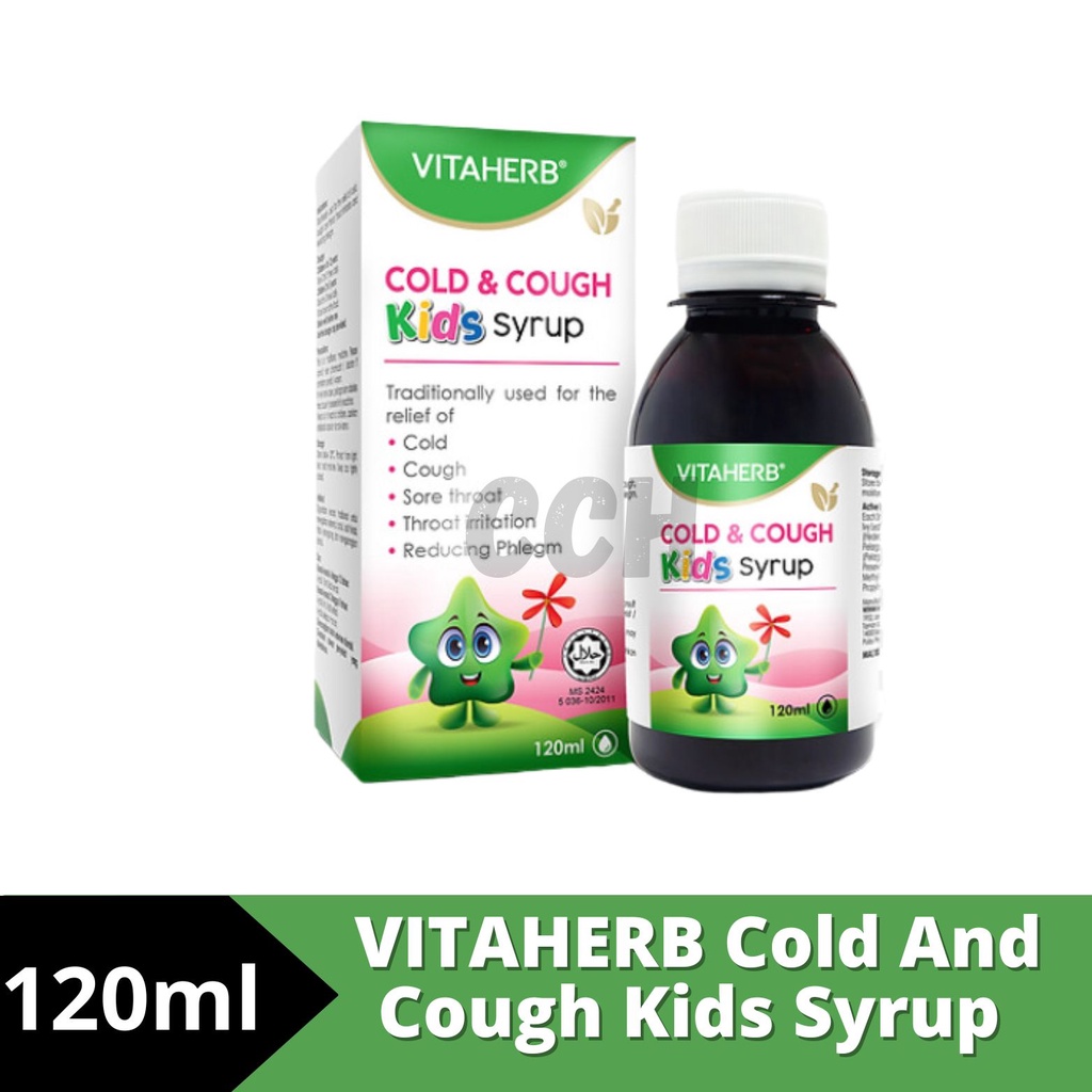 Vitaherb Cold And Cough Kids Syrup ( With Ivy Leaf Extract) 120ml ...