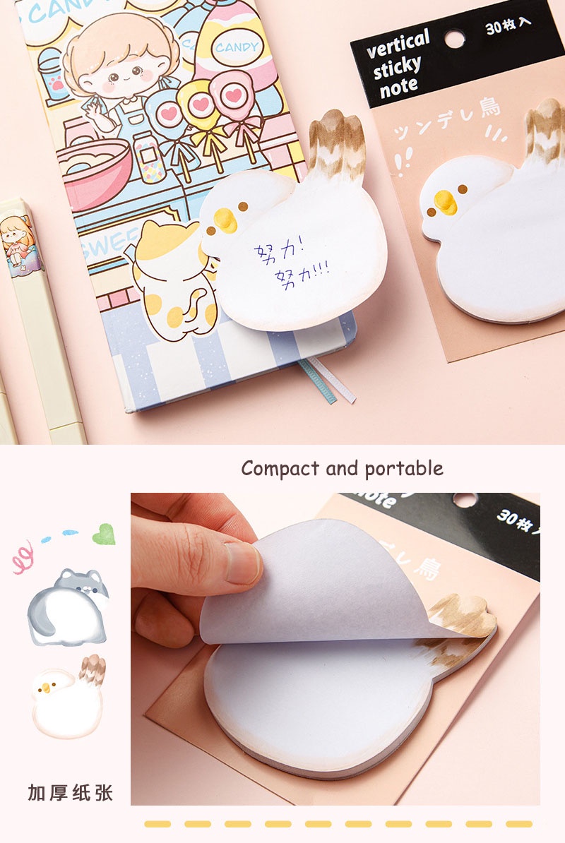 Creative Cartoon Sticky Notes Cute Animal Memo Note Notepad Student ...