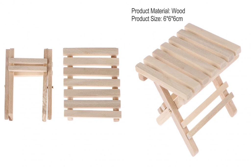 ChicAcces 1:12 Folding Table Handicraft DIY Mini Mini Furniture Beach ...