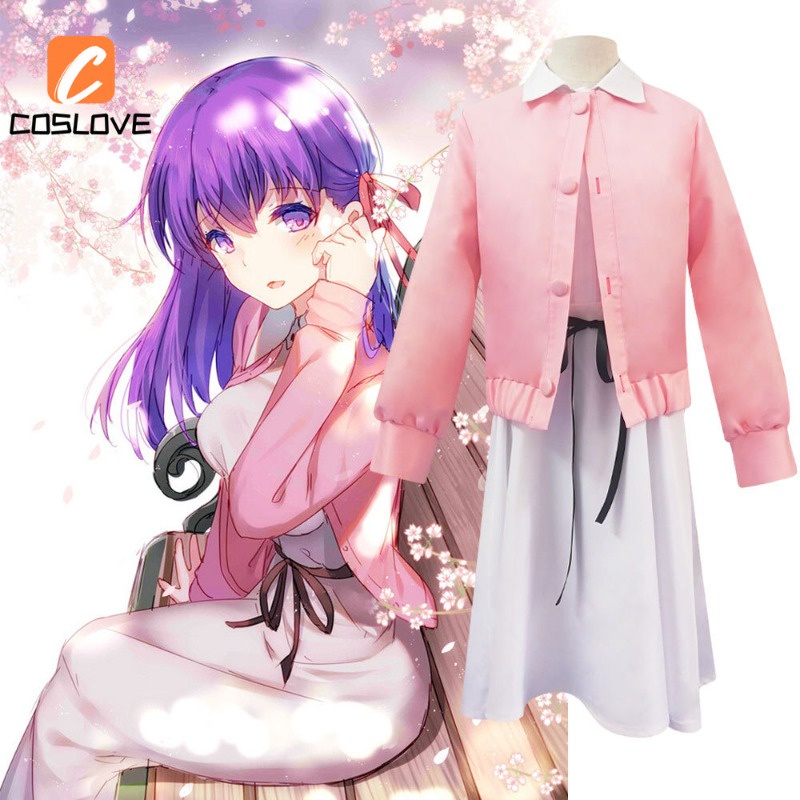 Fate Zero Matou Sakura Cosplay Full Set Costume Suit for Girl White ...