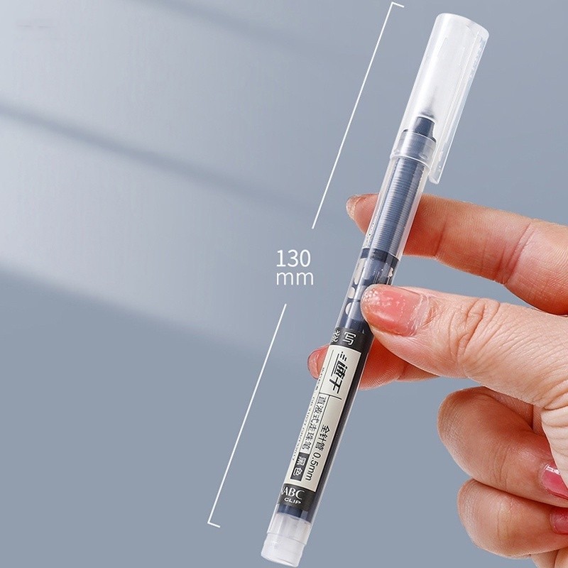12PCS/Set Straight Liquid Pen 0.5mm Gel Pen Quick-Drying Rollerball ...