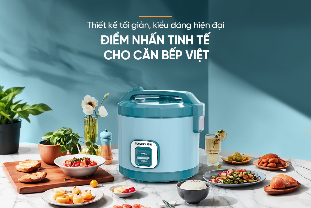 Sunhouse SHD8300 3L RICE COOKER, 1.5mm thick 5-layer inner pot, durable ...