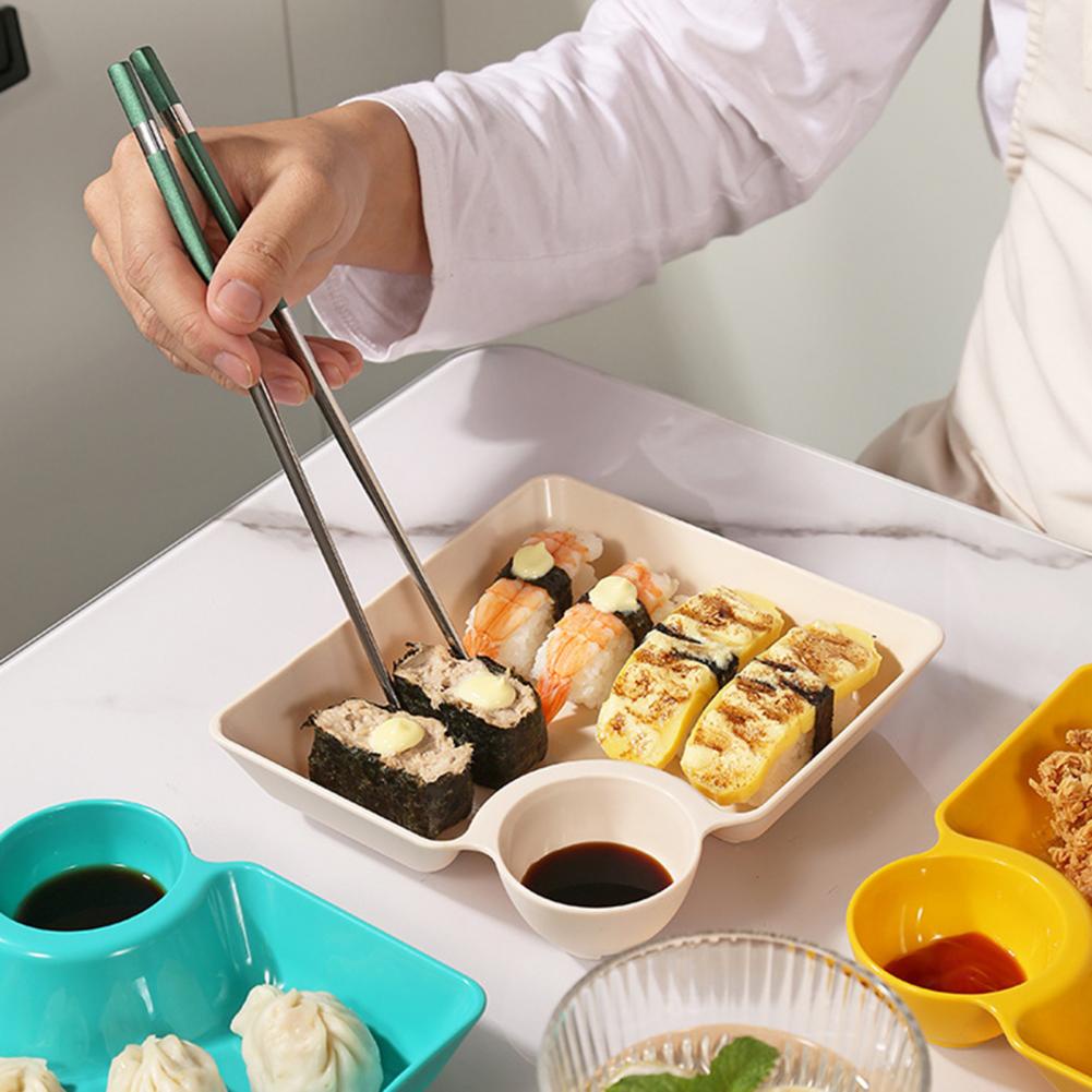 Creative Conch Square Shaped Dumpling Plates with Vinegar Sauce Ketchup ...