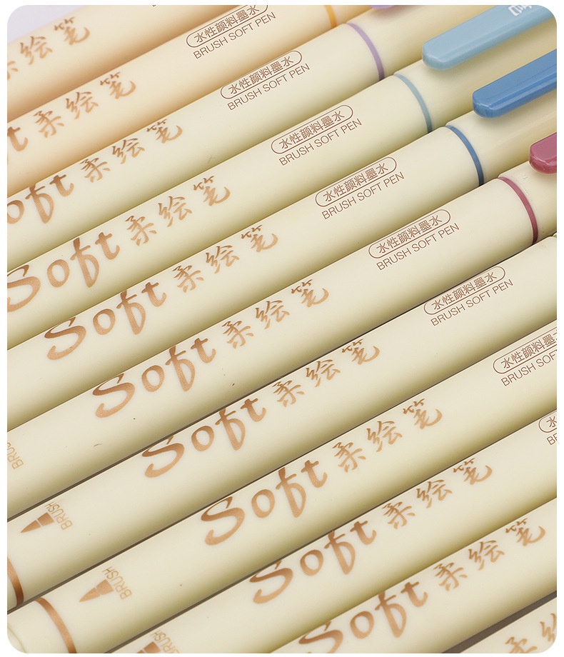 3 Pieces/Set Soft Head Colorful Calligraphy Pen Brush Water-based ...