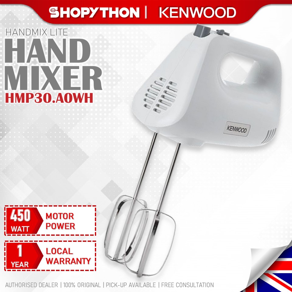 KENWOOD Handmix Lite HMP30.A0WH White (450W) 5 Speed Hand Mixer