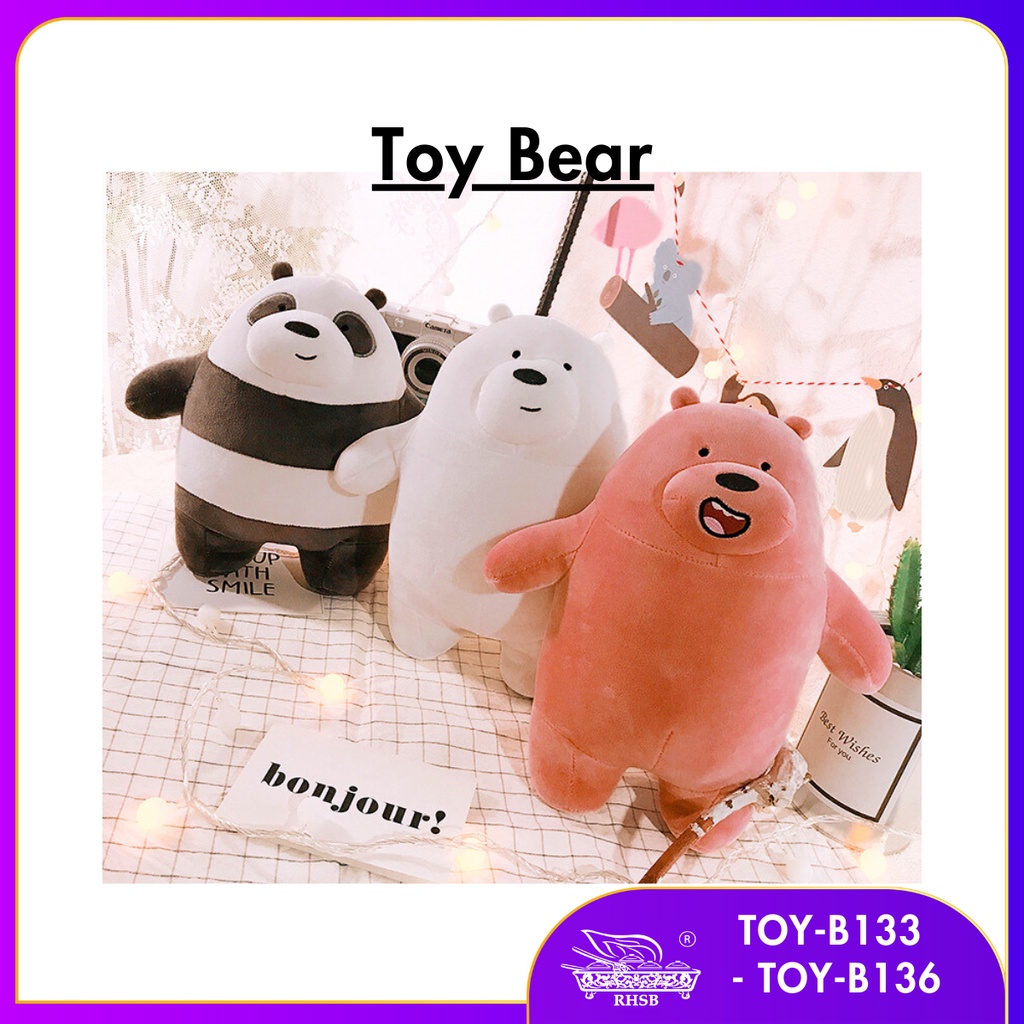 We bare bears stuffed deals toy shopee