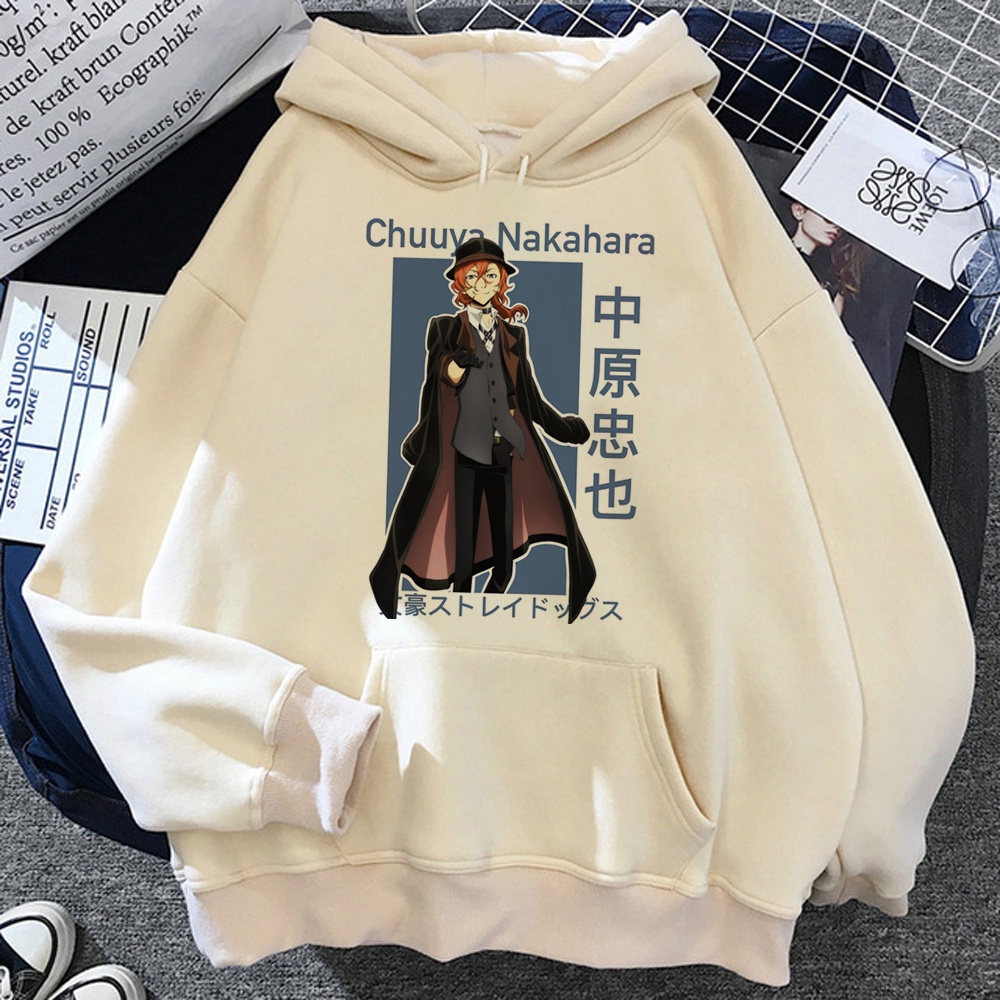Bungou Stray Dogs Chuuya Nakahara hoodies women Korean style