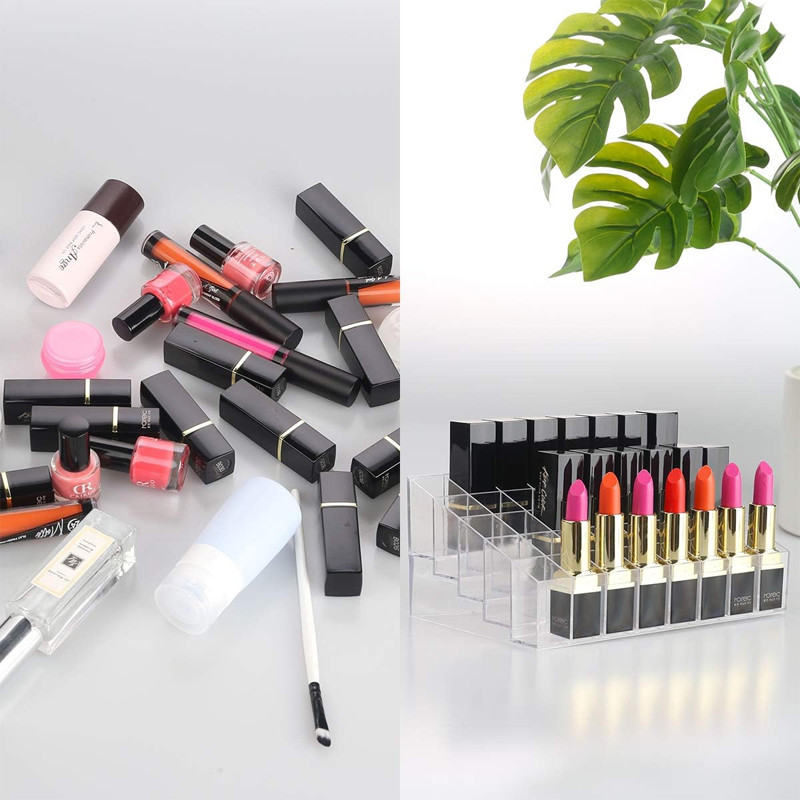 Fydun Lippenstifthalter – Transparente Aufbewahrungsbox Mit 24 Fächern Für Lippenstifte & Nagellack