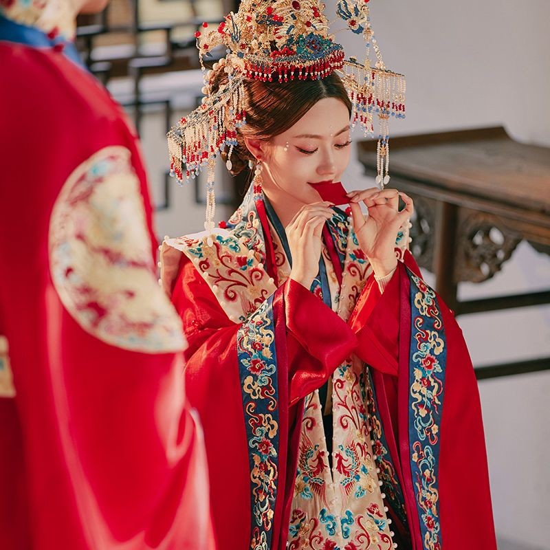 Song Dynasty Hanfu Wedding Suit 2024 New Chinese Wedding Dress Phoenix ...
