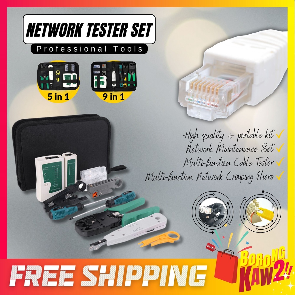 Portable Hardware Cutter, Plier, Crimper Ethernet Tester Network Cable ...