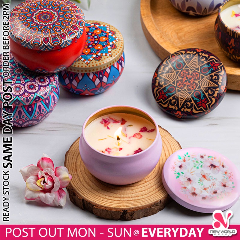 𝗟𝗢𝗡𝗚 𝗟𝗔𝗦𝗧𝗜𝗡𝗚 》 Scented Candles Soy Wax Essential Oil Aromatherapy