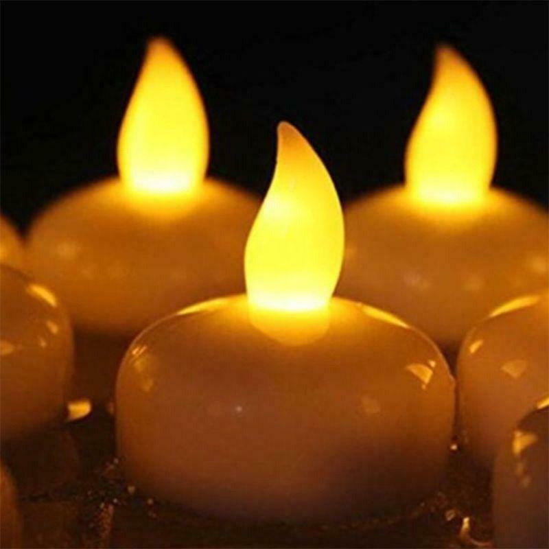 Floating Water LED Candle Lights / Romantic Flameless Decorative Candle ...