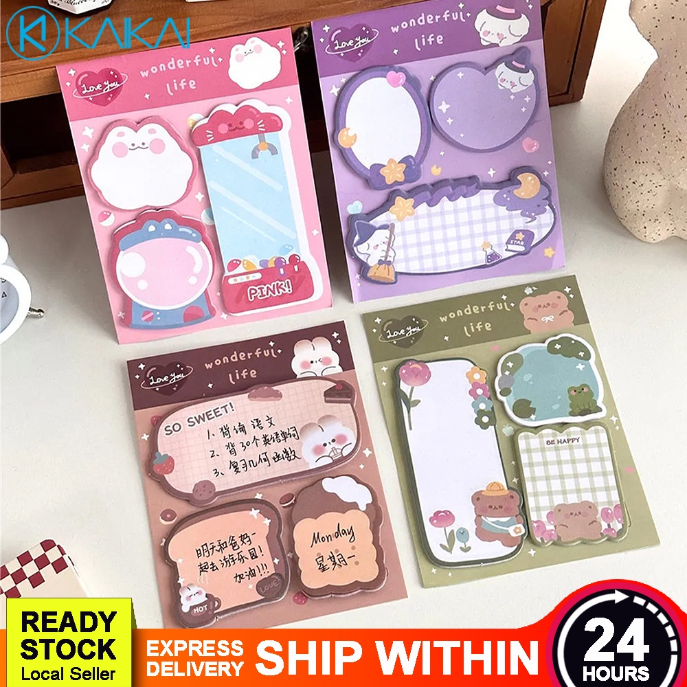 🔥 MINI SIZE 🔥 60 Sheet/Set Cute Creative Cartoon Stick Notes Memo ...