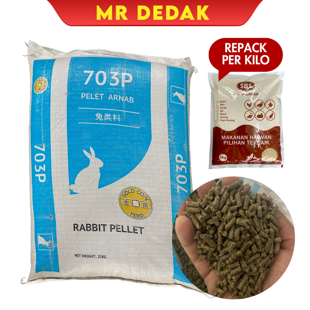 [10KG] [703P] [REPACK] MAKANAN ARNAB PREMIUM JENAMA GOLD COIN | RABBIT ...