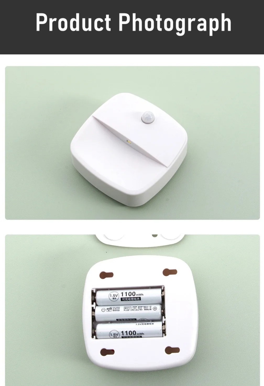 Motion Sensor Night Lights Wireless LED Night Lights AAA Battery ...