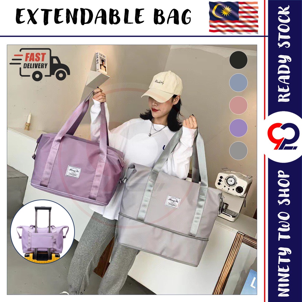 Beg Foldable Big Capacity Travel Bag Waterproof Nylon Luggage Gym ...