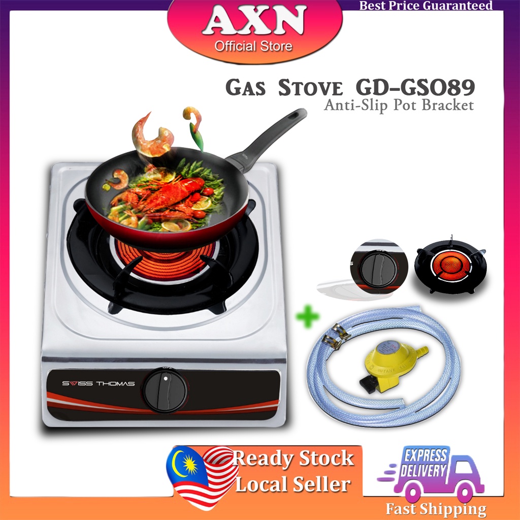 Axn Single Infrared Burner Gas Stove Stainless Steel Home Desktop ...