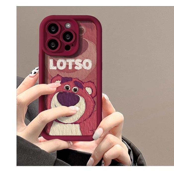 Cute Strawberry Bear Lotso Casing For OPPO Find X6 X5 X3 Pro A9 A5 A31 ...