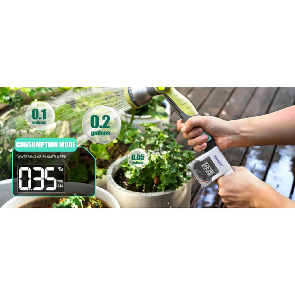 RAINPOINT WiFi Water Flow Meter, Smart Water Meter For Garden Hose
