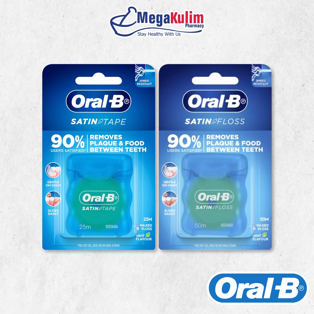 OralB Satin Floss Mint Flavored (Satin Tape / Satin Floss) Shopee