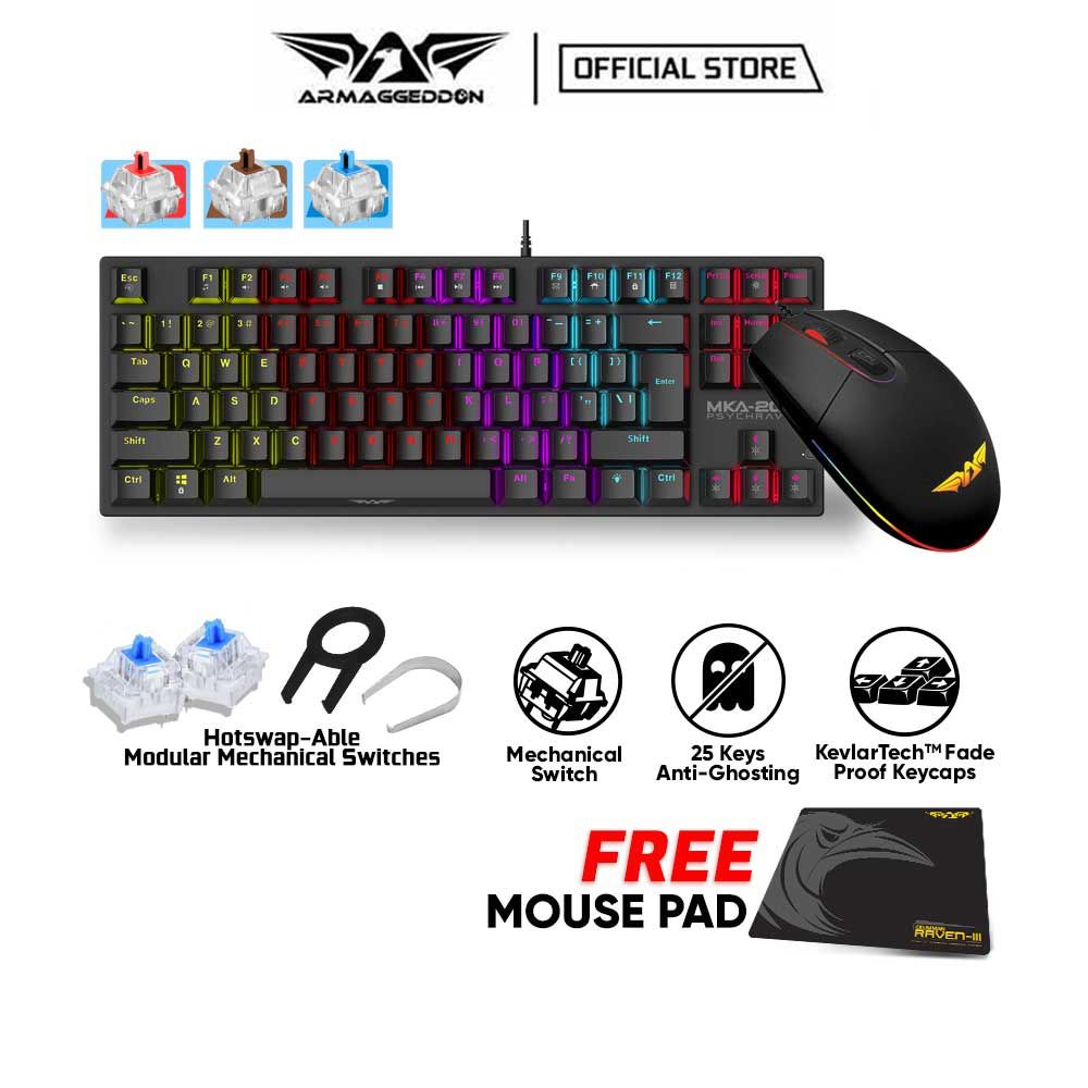 Armaggeddon MKA-2C NEO 87 Key Mechanical Gaming Keyboard | 12 Backlight ...